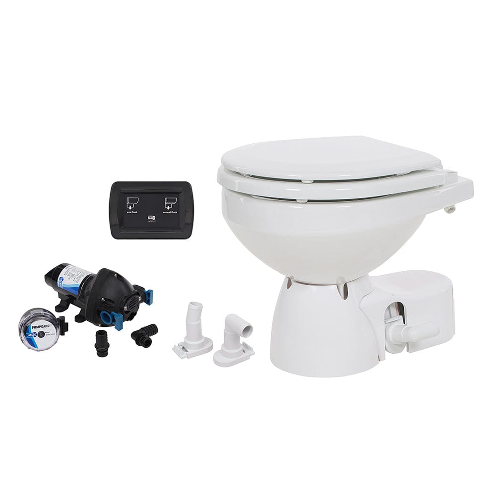 Jabsco Not Qualified for Free Shipping Jabsco Quiet Flush E2 Raw Water Toilet Compact Bowl 12v #38245-3092RSP