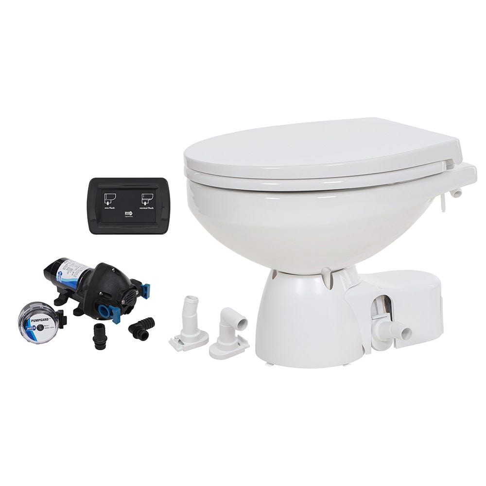 Jabsco Not Qualified for Free Shipping Jabsco Quiet Flush E2 Raw Water Toilet Regular Bowl 24v #38245-4194RSP
