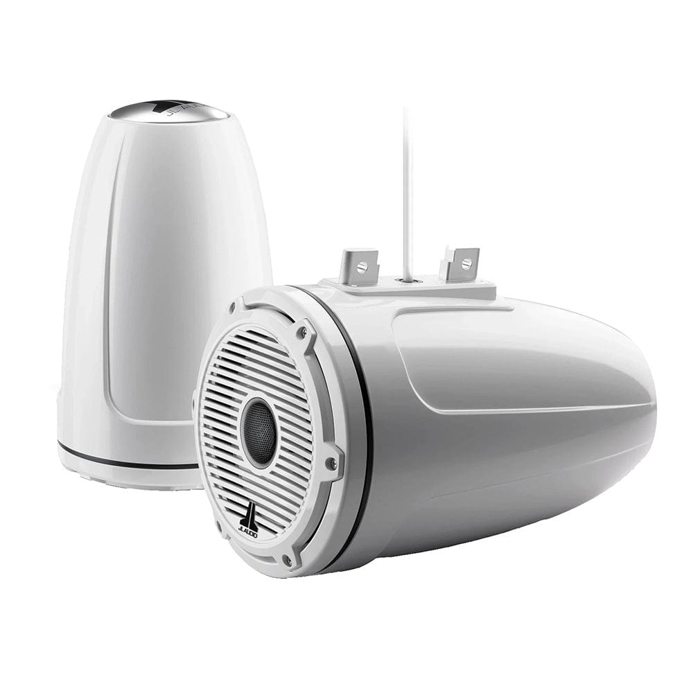 JL Audio Qualifies for Free Shipping JL Audio M6 7.7" Enclosed Tower Speakers White Classic Grille Black Tweeter #010-03276-00