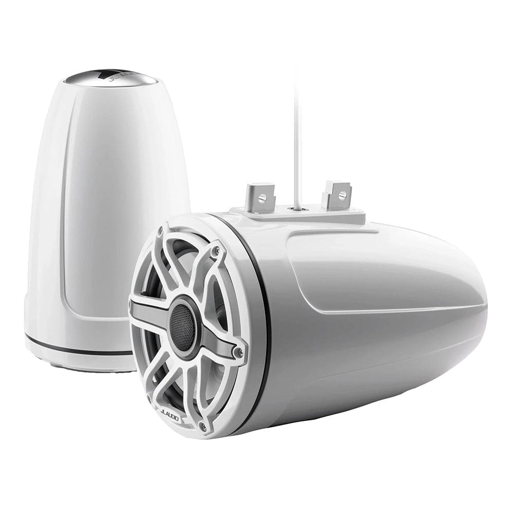 JL Audio Qualifies for Free Shipping JL Audio M6 7.7" Enclosed Tower Speakers White Sport Grille #010-03277-00