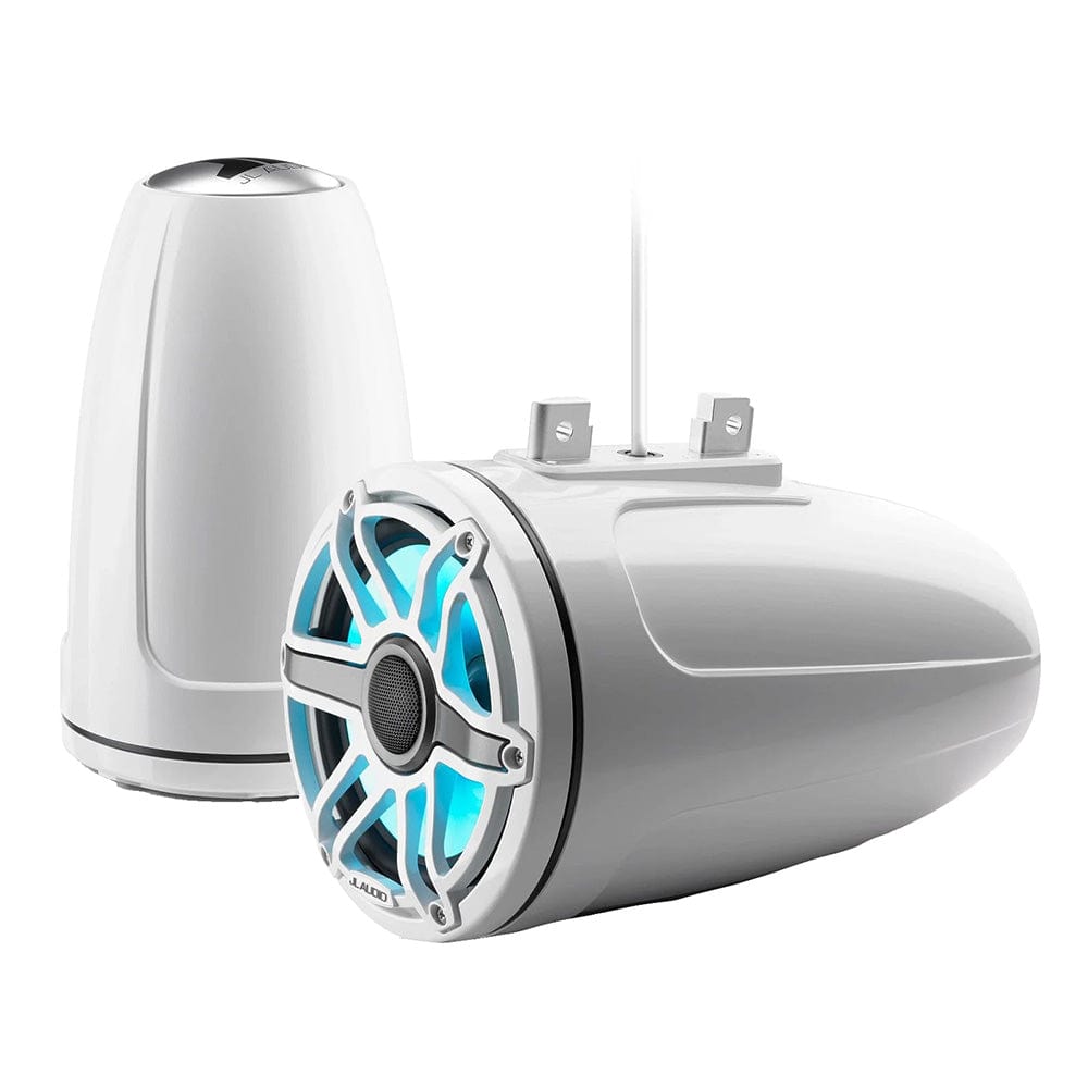 JL Audio Qualifies for Free Shipping JL Audio M6 7.7" Enclosed Tower Speakers White Sport Grille with RGB LED #010-03278-00