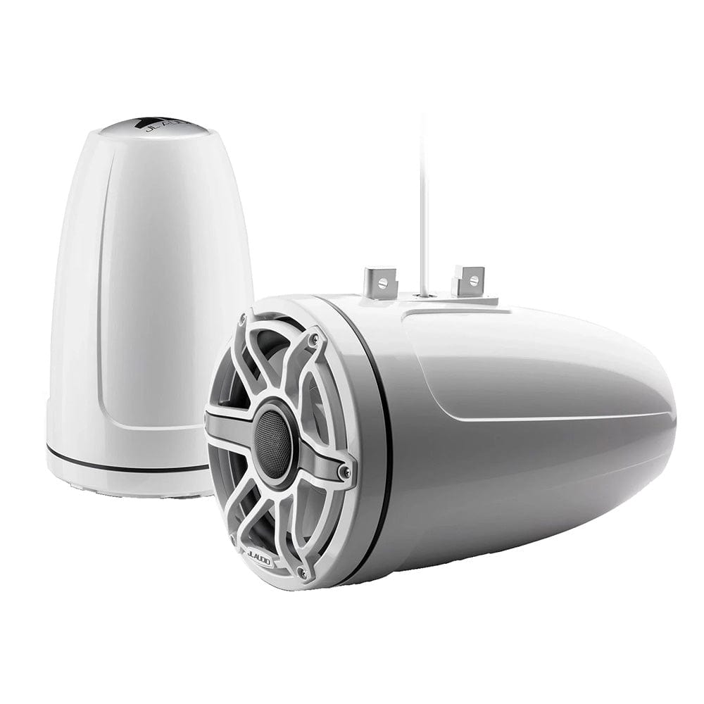 JL Audio Qualifies for Free Shipping JL Audio M6 8.8" Enclosed Tower Speakers White Sport Grill #010-03282-00