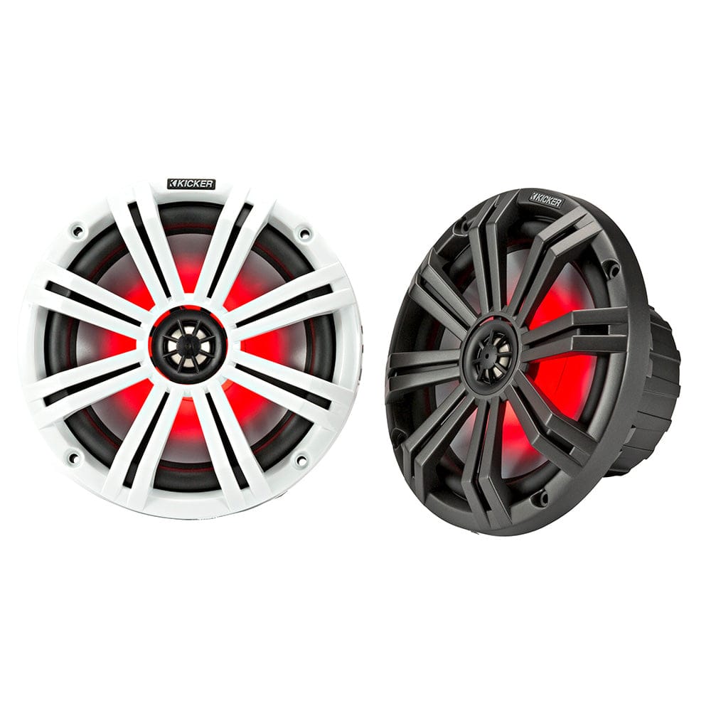 KICKER Qualifies for Free Shipping KICKER KM8 8" LED Marine Coaxial Speakers with 1" #45KM84L