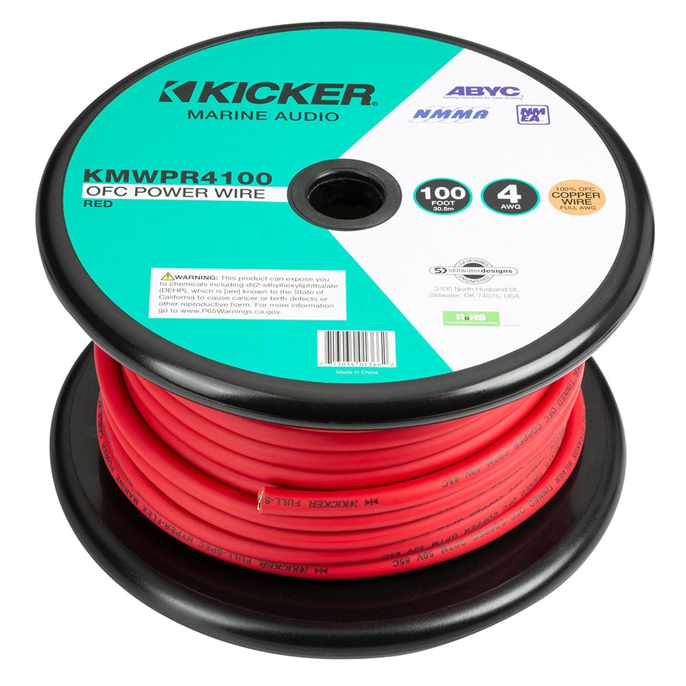 KICKER Qualifies for Free Shipping KICKER KMWPR4100 100' 4 AWG Power Wire Red #47KMWPR4100