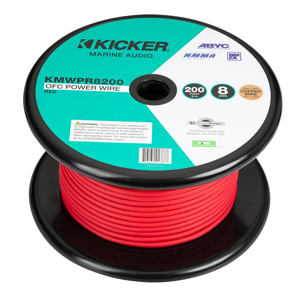 KICKER Qualifies for Free Shipping KICKER KMWPR8200 200' 8 AWG Power Wire Red #47KMWPR8200