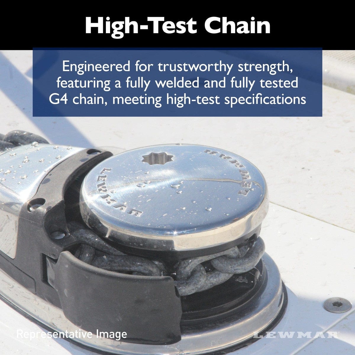 Lewmar Oversized - Not Qualified for Free Shipping Lewmar 10' 1/4" G4 Chain & 1/2" 8-Plait Rope #HM10HT200PX