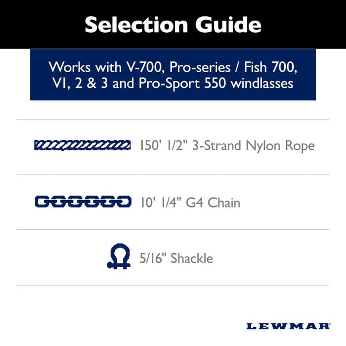 Lewmar Qualifies for Free Shipping Lewmar 10' 1/4" G4 Chain #69000332