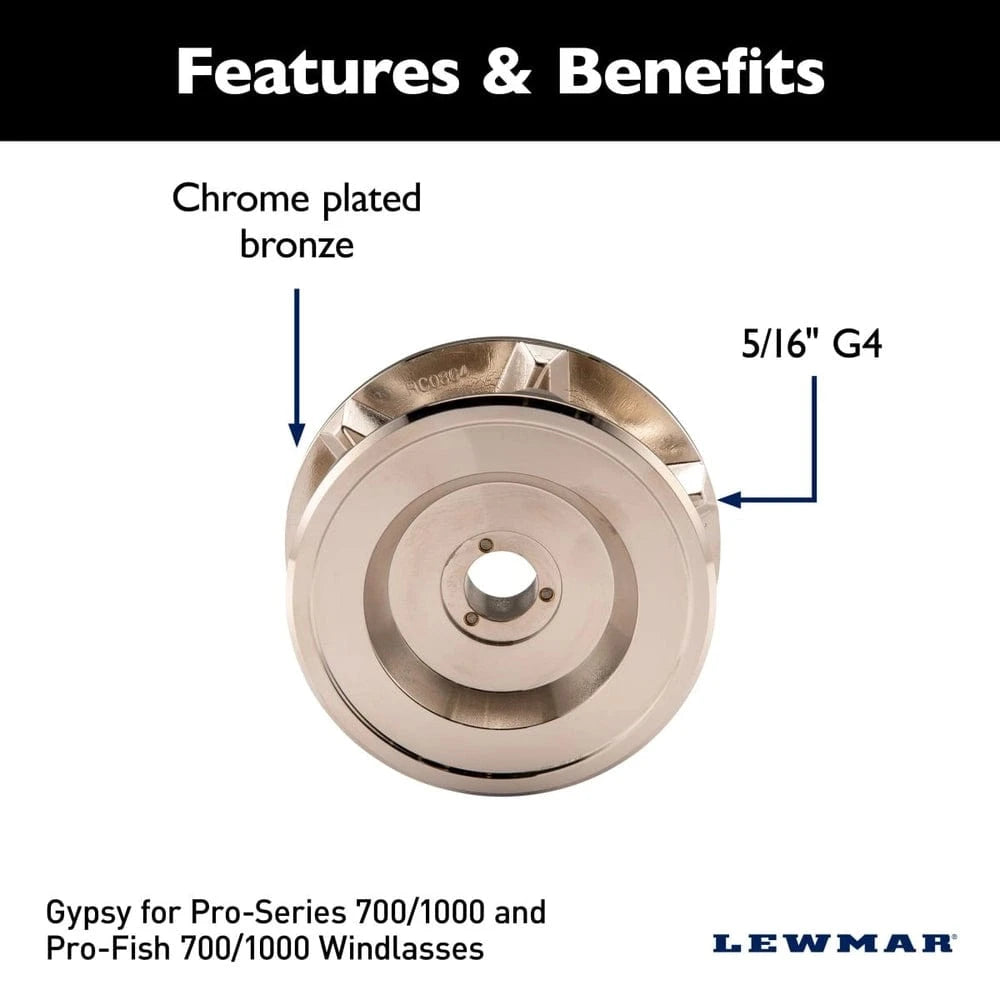 Lewmar Qualifies for Free Shipping Lewmar Pro Ser Gypsy RC 5/16" G4 516 #66000102