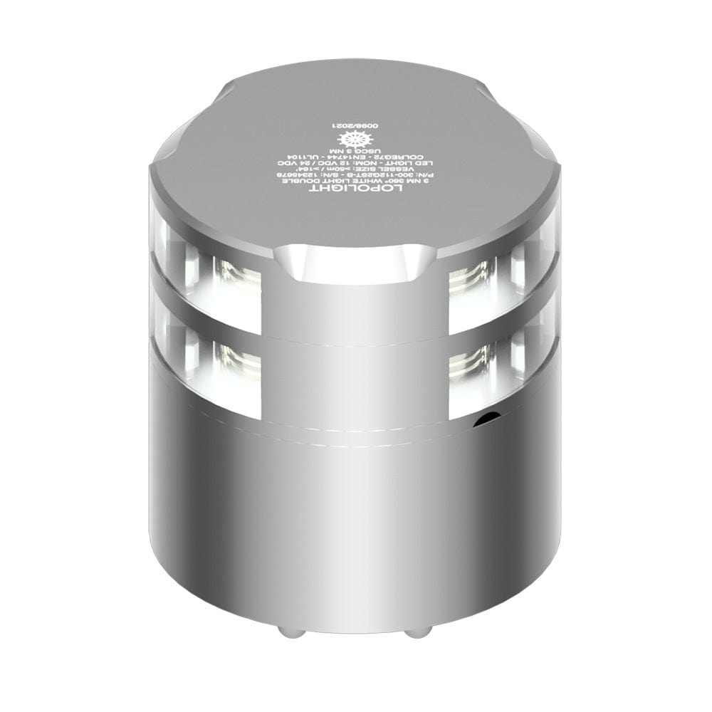 Lopolight Qualifies for Free Shipping Lopolight 360-Degree Double Stacked 3nm Masthead Light #300-112G2ST