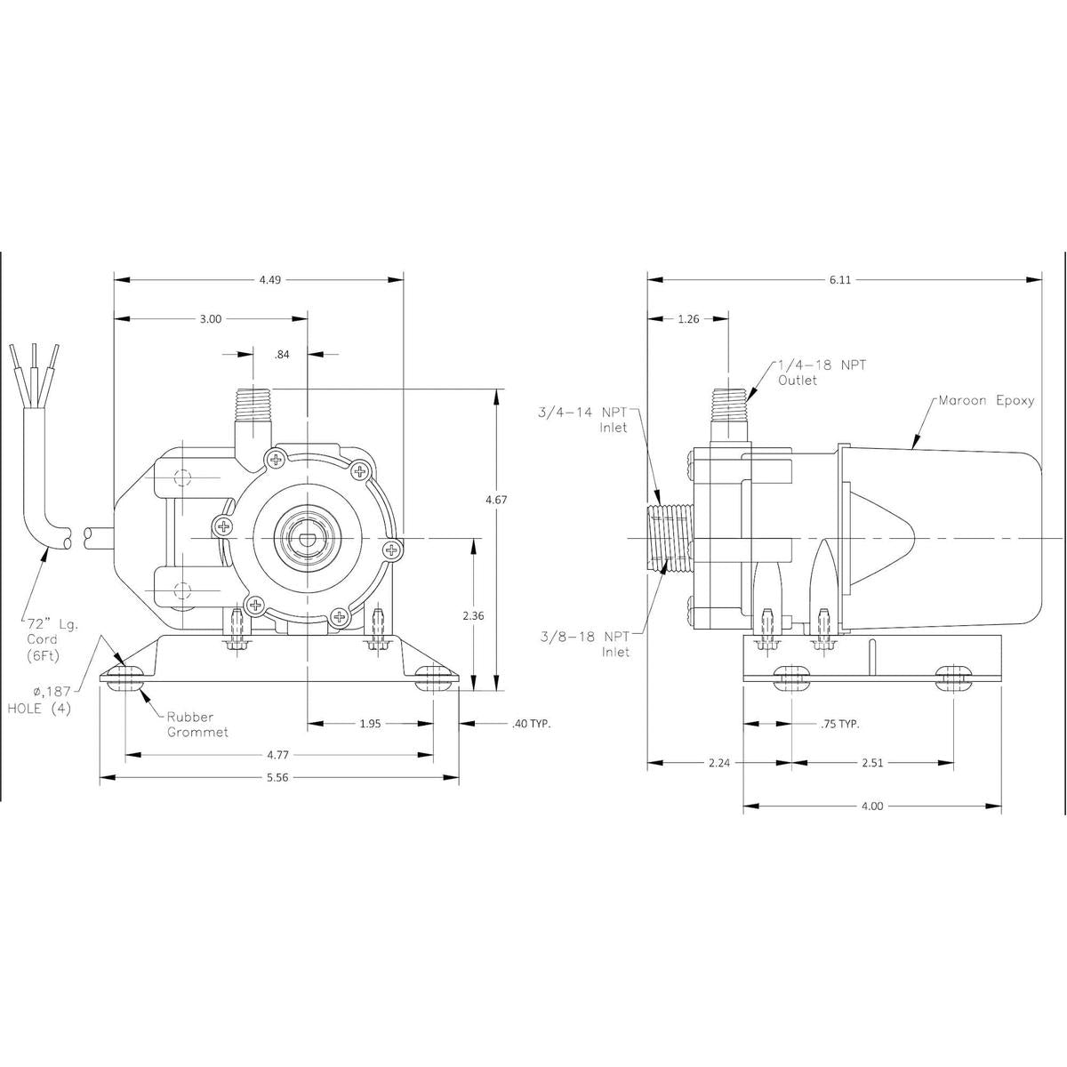 March Pump Qualifies for Free Shipping March Pump LC-2M-MD 230v Marine Pump #0125-0142-0100