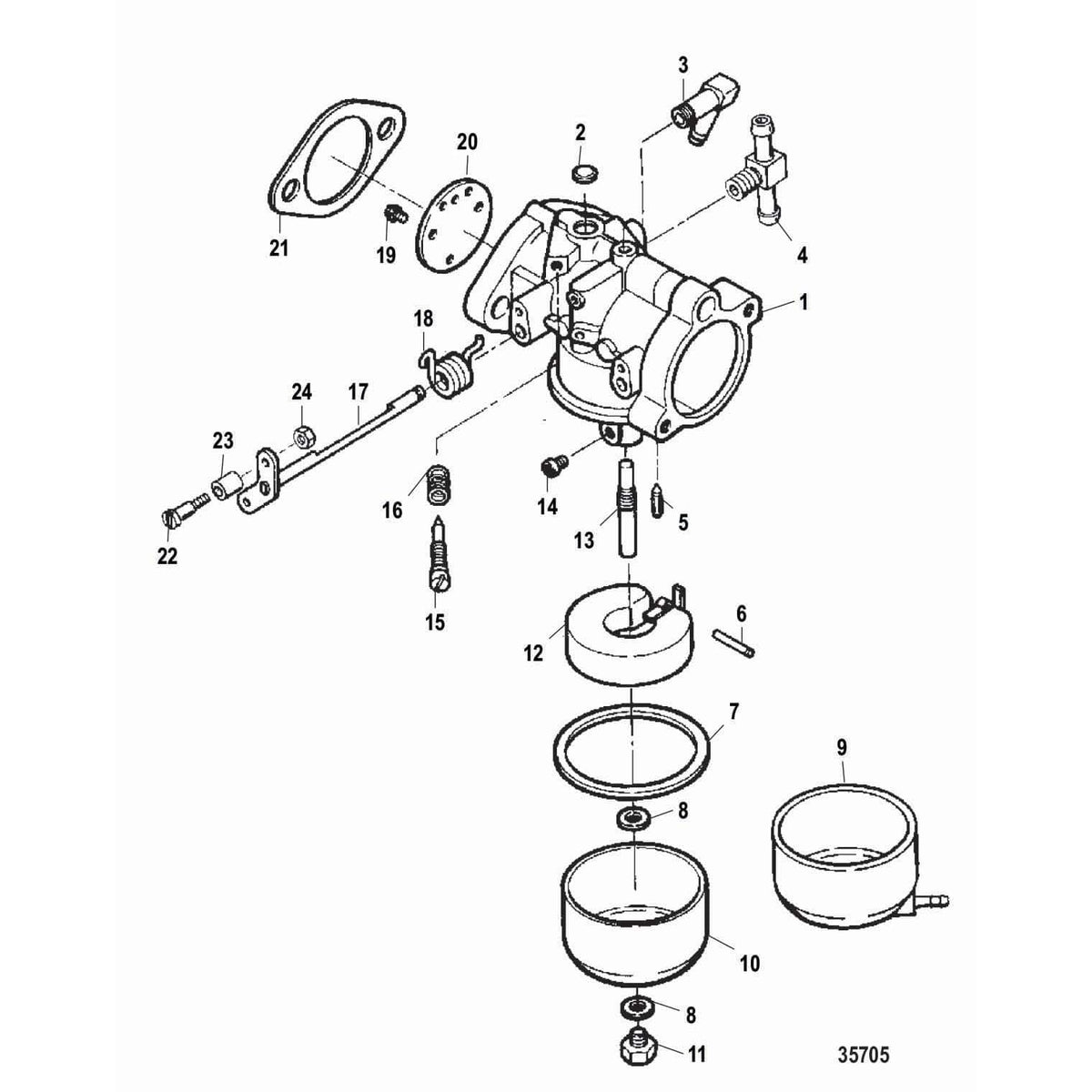 Mercury Marine Qualifies for Free Shipping Mercury Needle Inlet #F10265