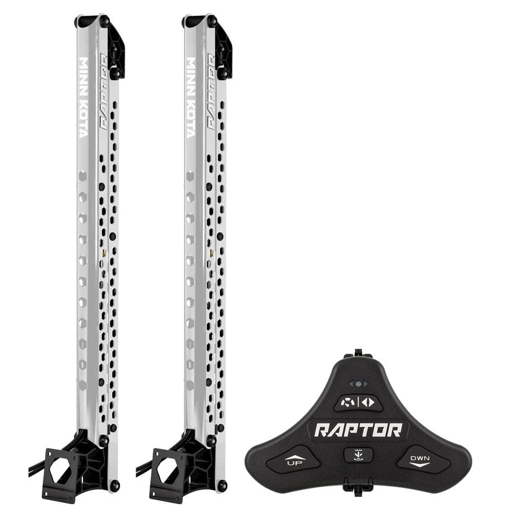 Minn Kota Not Qualified for Free Shipping Minn Kota Raptor Bundle 8' Silver & Footswitch #1810601/PAIR