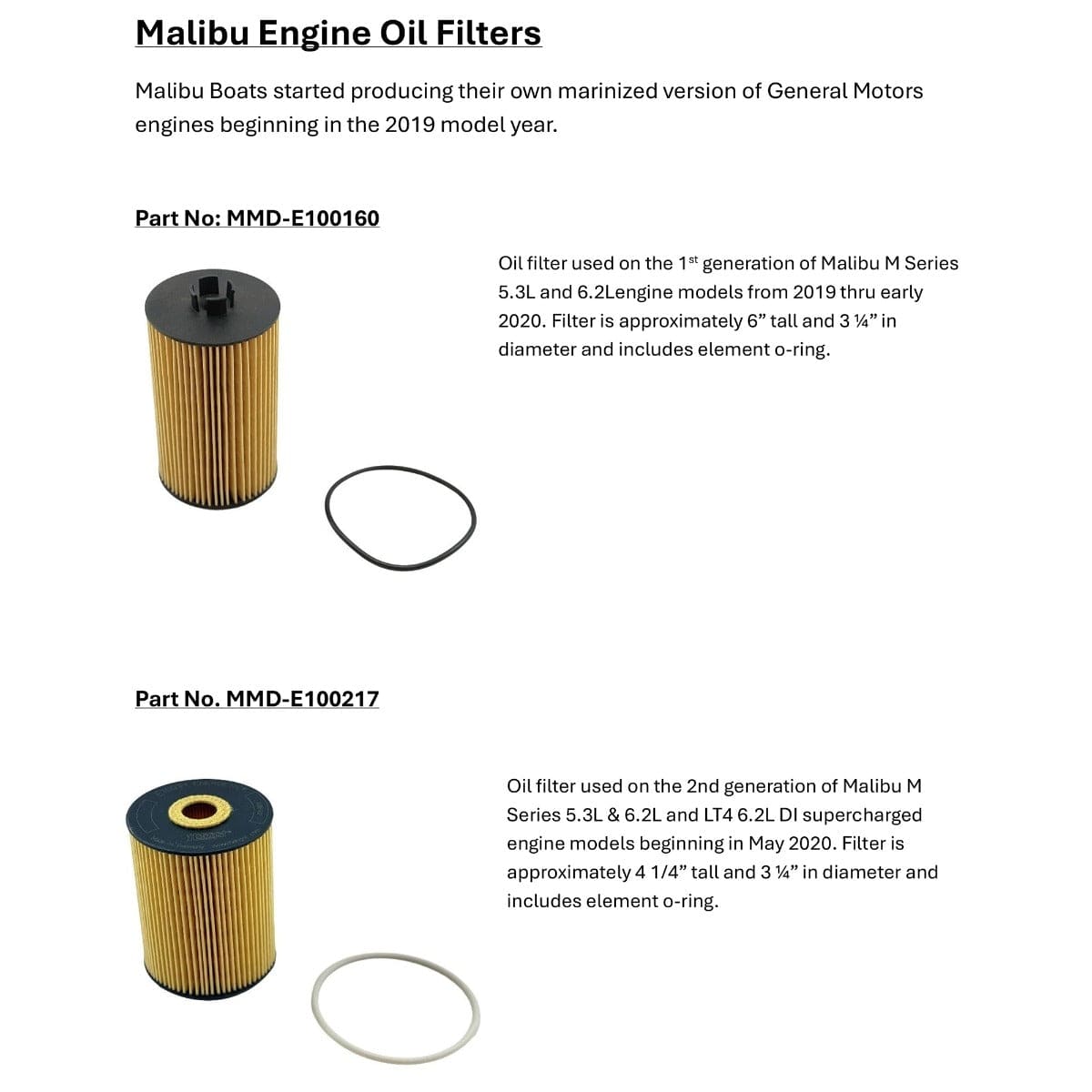 MMD Powerline Qualifies for Free Shipping MMD Powerline Malibu Oil Filter 1st Gen Element #E100160