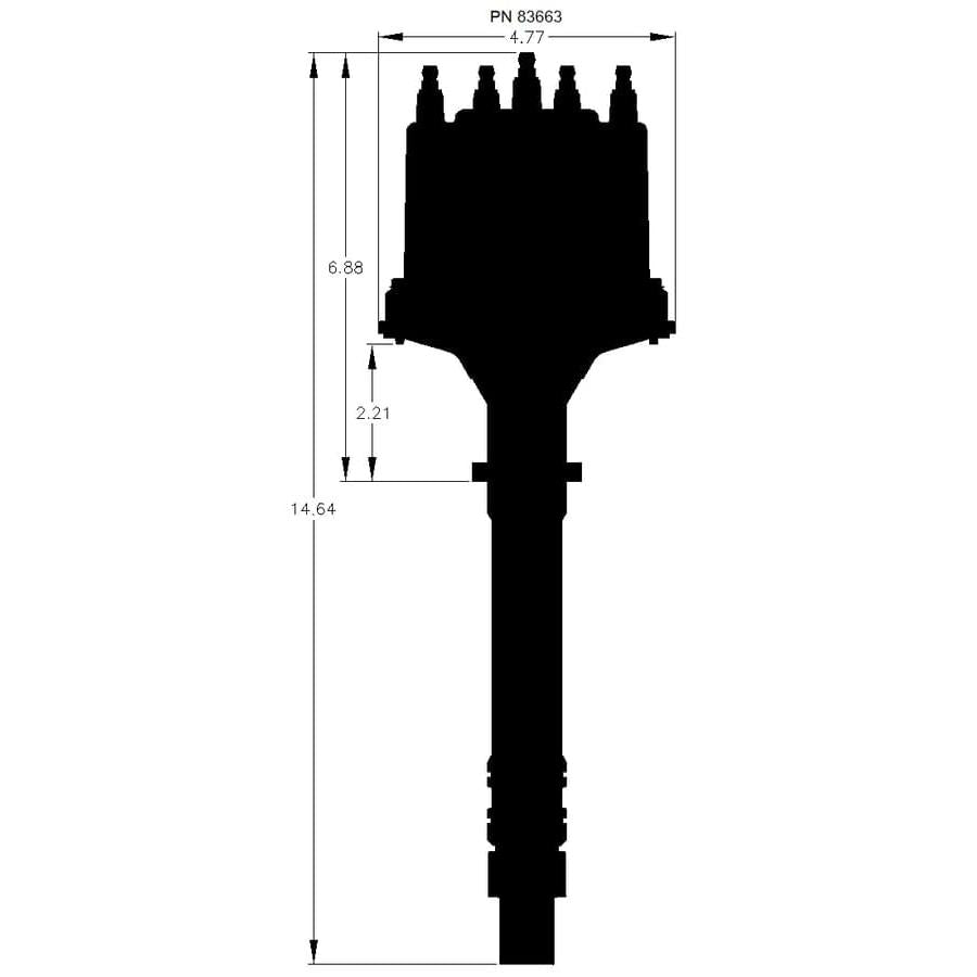 MSD Qualifies for Free Shipping MSD GM Late Model HEI V8 External Coil Distributor Black #83663