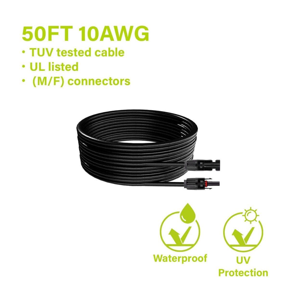 Newpowa America Qualifies for Free Shipping Newpowa America 50' Black 10 AWG MC4 Wire #NPC-50FT