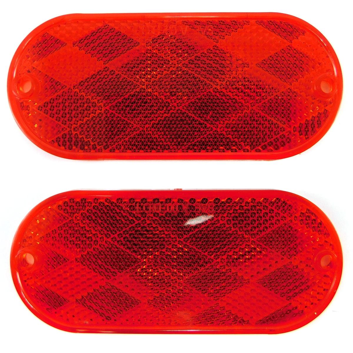 Optronics Qualifies for Free Shipping Optronics Red Oblong Self Adhesive Reflectors 2-pk #RE12RK