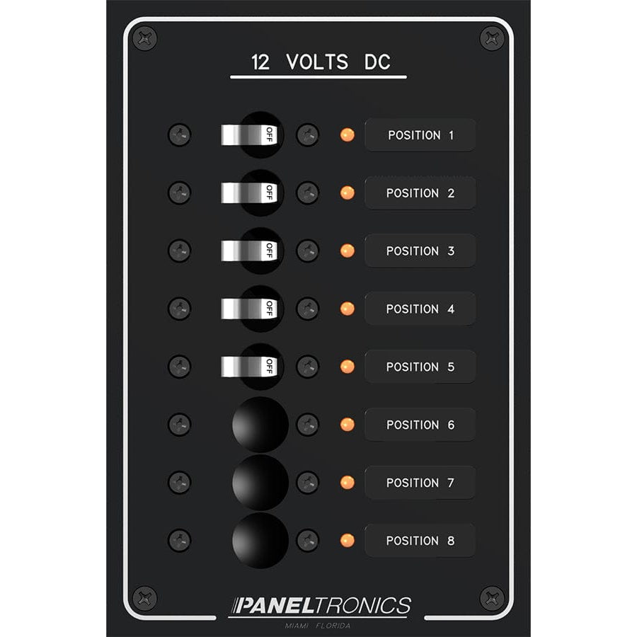 Paneltronics Qualifies for Free Shipping Paneltronics Standard DC 8-Position Breaker Panel with LEDs #9972204B