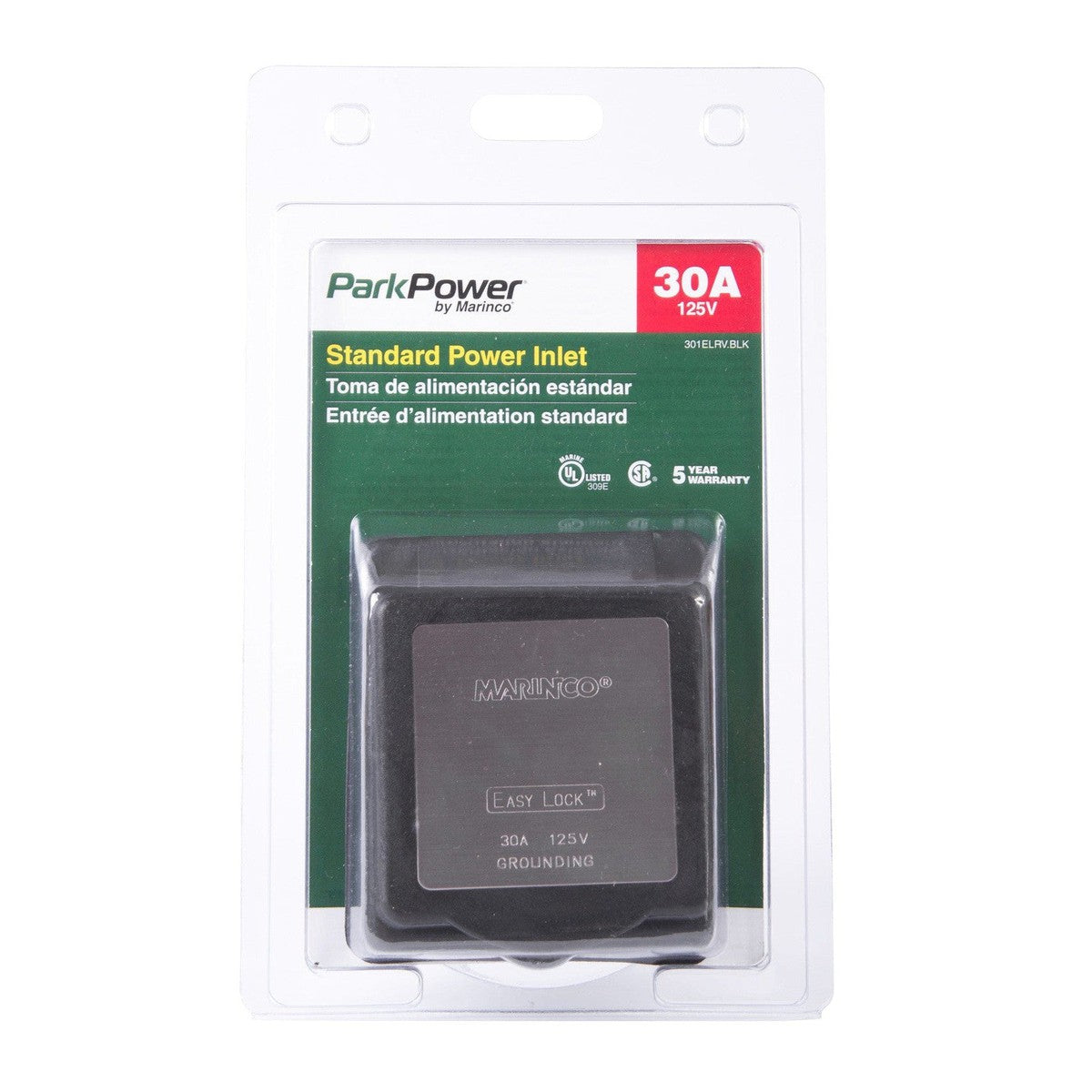 ParkPower Qualifies for Free Shipping ParkPower Standard RV Inlet 30a 125v #301ELRV.BLK