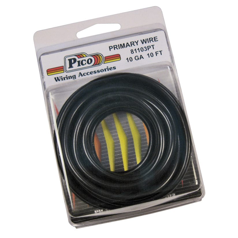 Pico Qualifies for Free Shipping Pico Primary Wire 10 AWG Black 10' Pack #81103PT