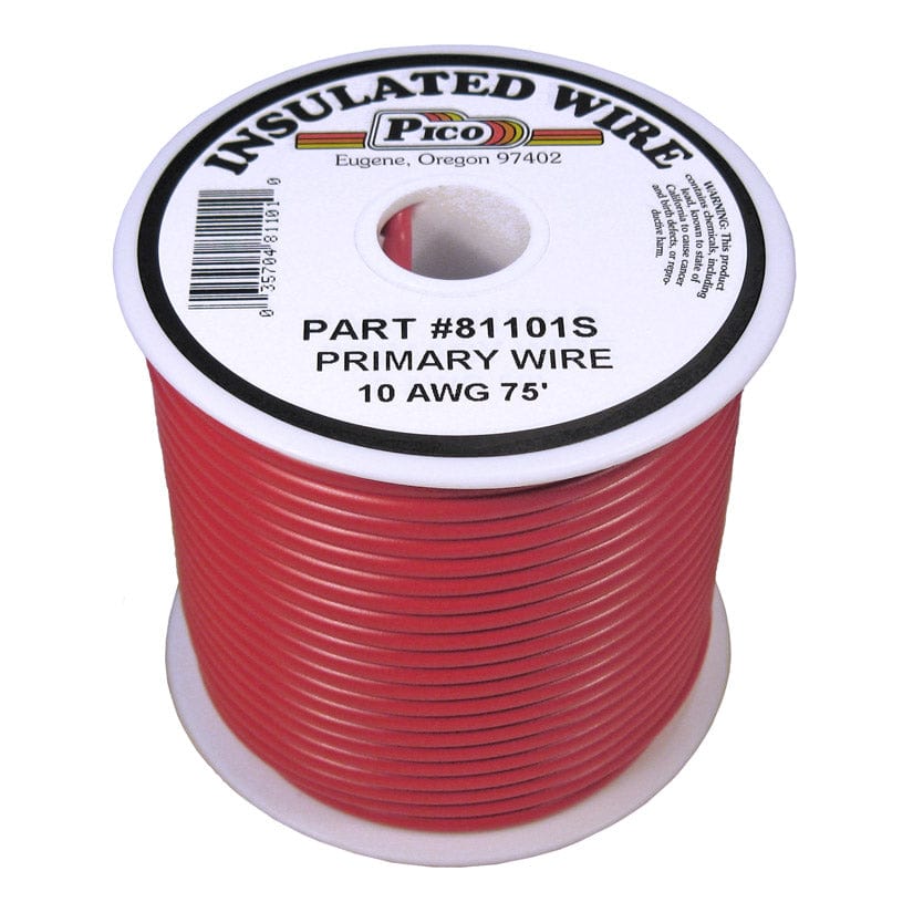 Pico Qualifies for Free Shipping Pico Primary Wire 10 AWG Red 75' Spool #81101S