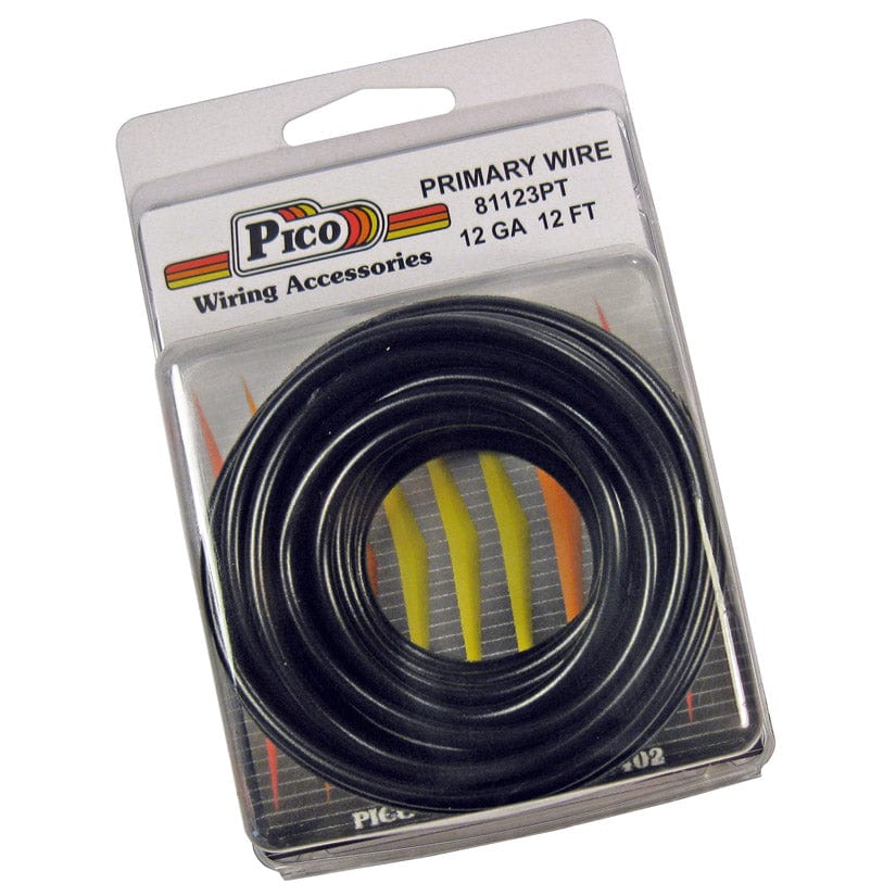 Pico Qualifies for Free Shipping Pico Primary Wire 12 AWG Black 12' Pack #81123PT
