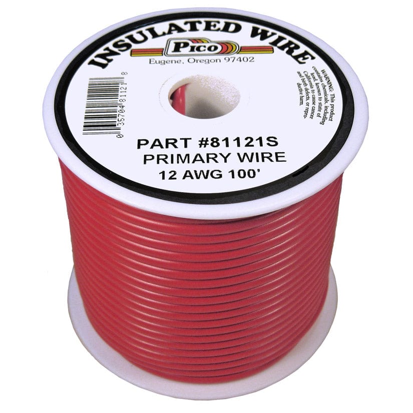 Pico Qualifies for Free Shipping Pico Primary Wire 12 AWG Red 100' Spool #81121S