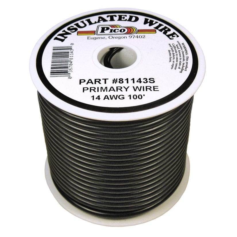 Pico Qualifies for Free Shipping Pico Primary Wire 14 AWG Black 100' Spool #81143S