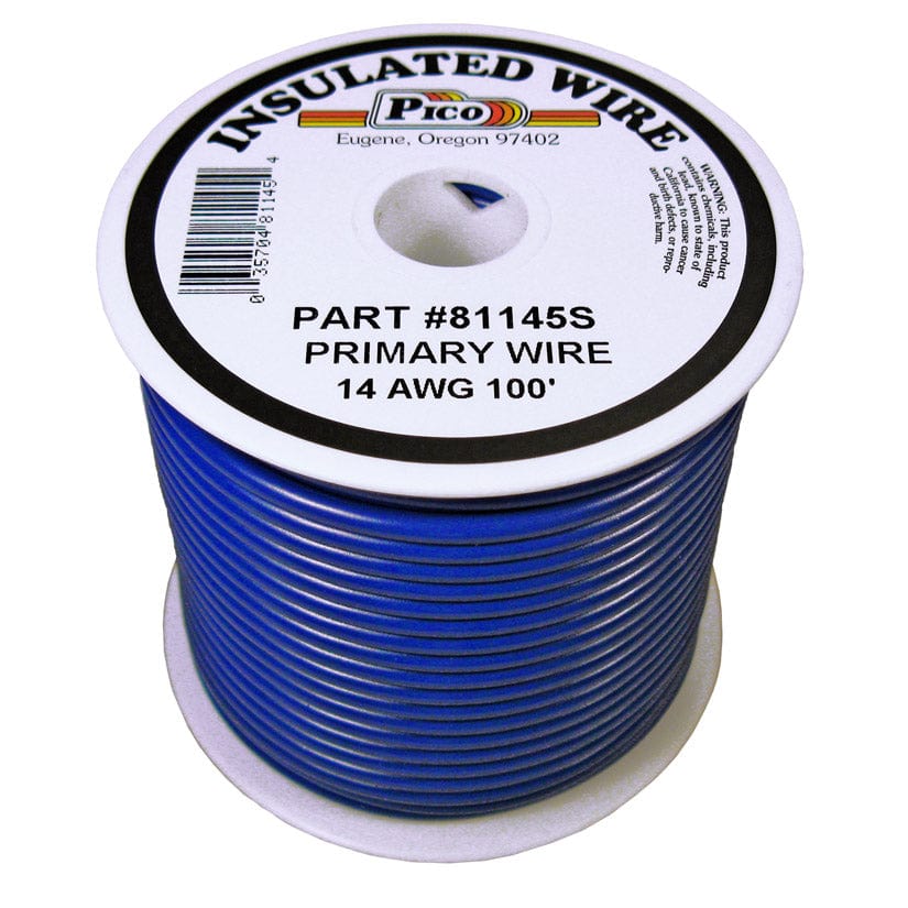 Pico Qualifies for Free Shipping Pico Primary Wire 14 AWG Blue 100' Spool #81145S