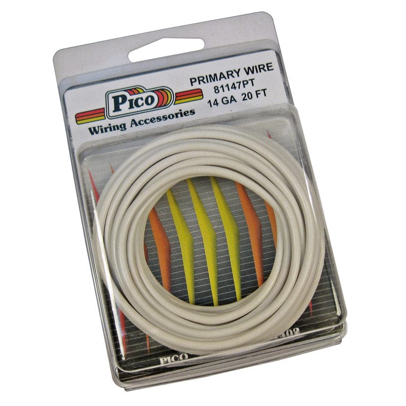 Pico Qualifies for Free Shipping Pico Primary Wire 14 AWG White 20' Pack #81147PT