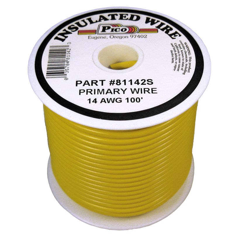 Pico Qualifies for Free Shipping Pico Primary Wire 14 AWG Yellow 100' Spool #81142S