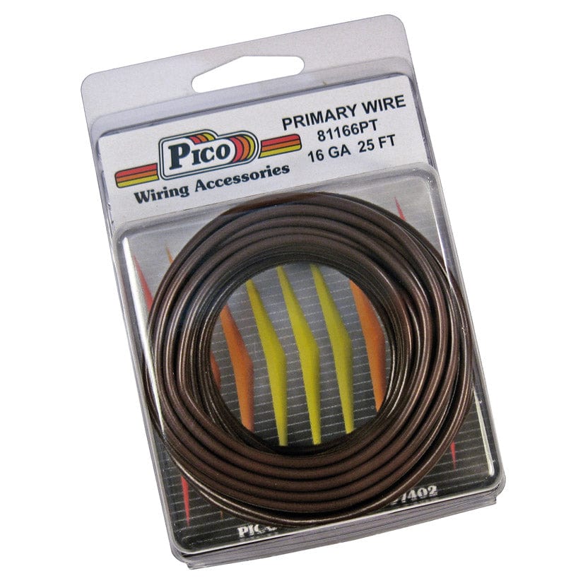 Pico Qualifies for Free Shipping Pico Primary Wire 16 AWG Brown 25' Pack #81166PT