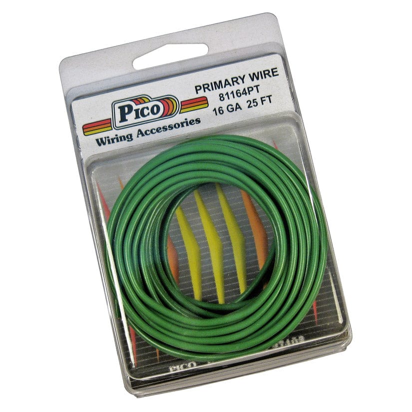 Pico Qualifies for Free Shipping Pico Primary Wire 16 AWG Green 25' Pack #81164PT