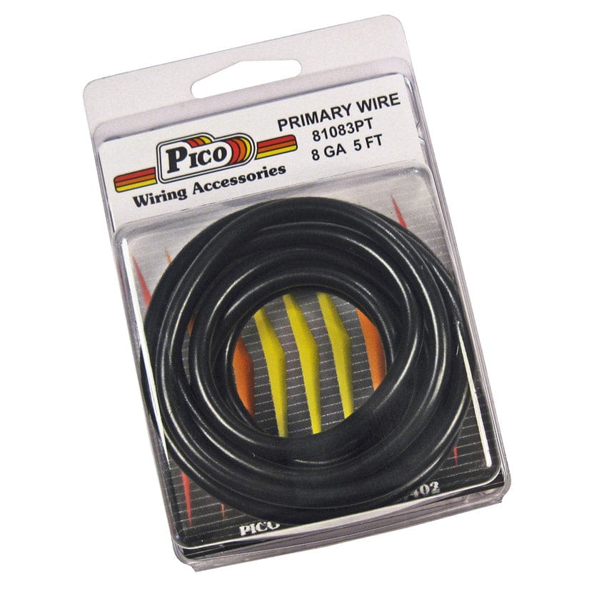 Pico Qualifies for Free Shipping Pico Primary Wire 8 AWG Black 5' Pack #81083PT