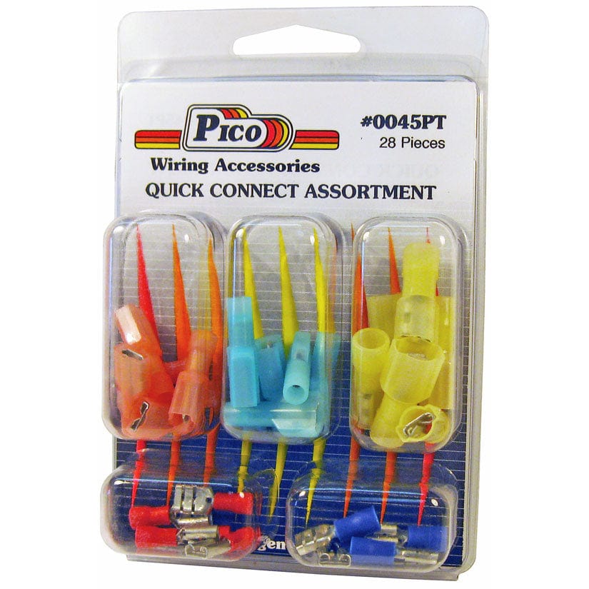 Pico Qualifies for Free Shipping Pico Quick Connect Clam Pack Kit 22-16 16-14 & 12-10 AWG Male & Female 28 Pieces #0045PT