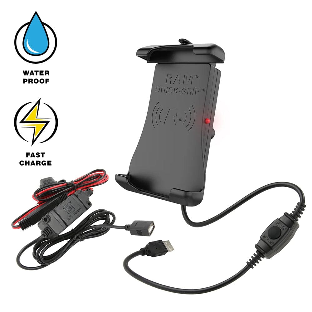 Ram Mounts Qualifies for Free Shipping RAM Quick-Grip Wireless 15w Charging Holder with Charger #RAM-HOL-UN14WB-V7M-1
