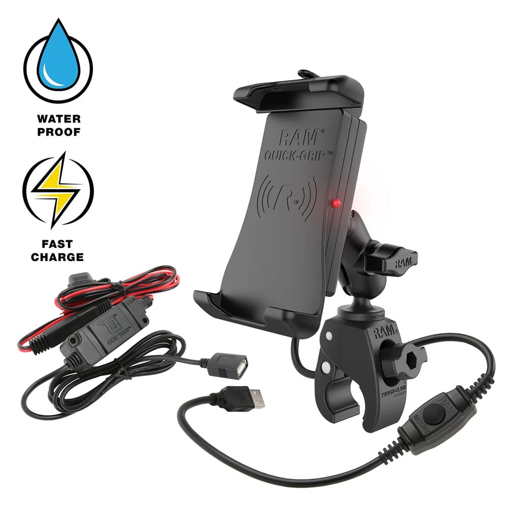 Ram Mounts Qualifies for Free Shipping RAM Quick-Grip Wireless 15w Charging Mount & Tough-Claw #RAM-B-400-A-UN14W-V7M-1