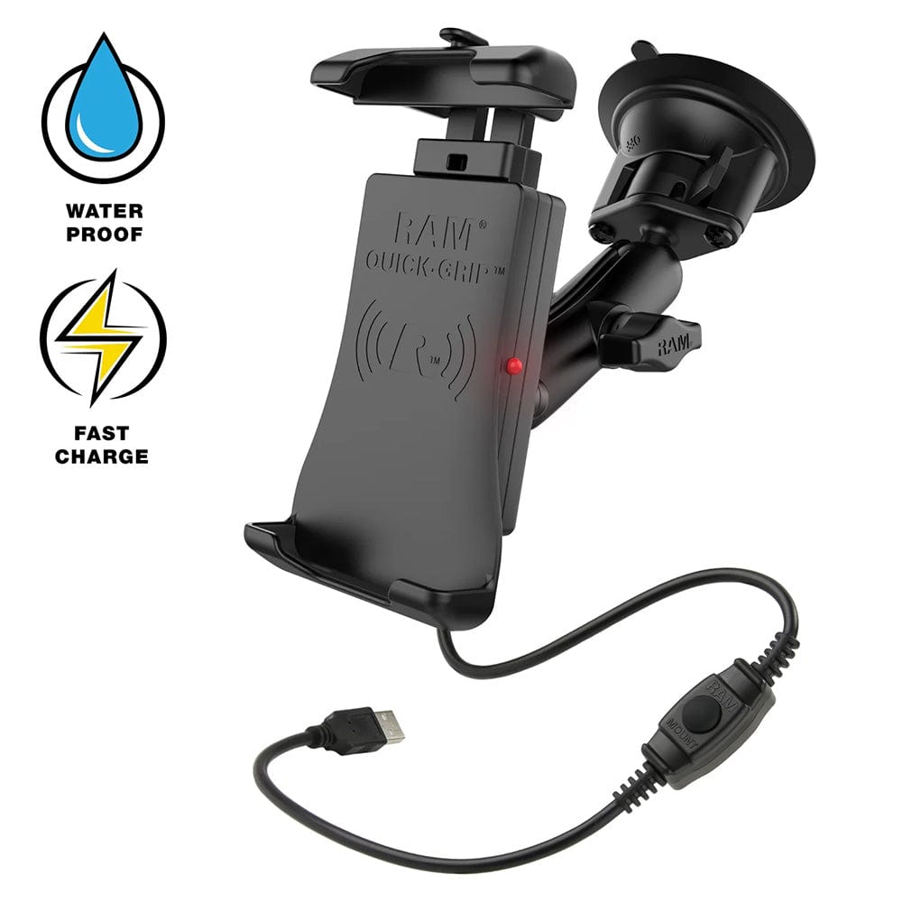 Ram Mounts Qualifies for Free Shipping RAM Quick-Grip Wireless 15w Charging Suction Cup Mount #RAM-B-166-UN14W-1