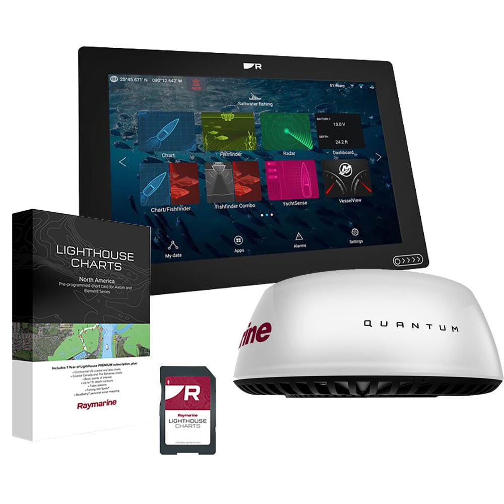 Raymarine Oversized - Not Qualified for Free Shipping Raymarine Axiom+ 12 RV Radar Bundle Quantum 10m Cables #T70590