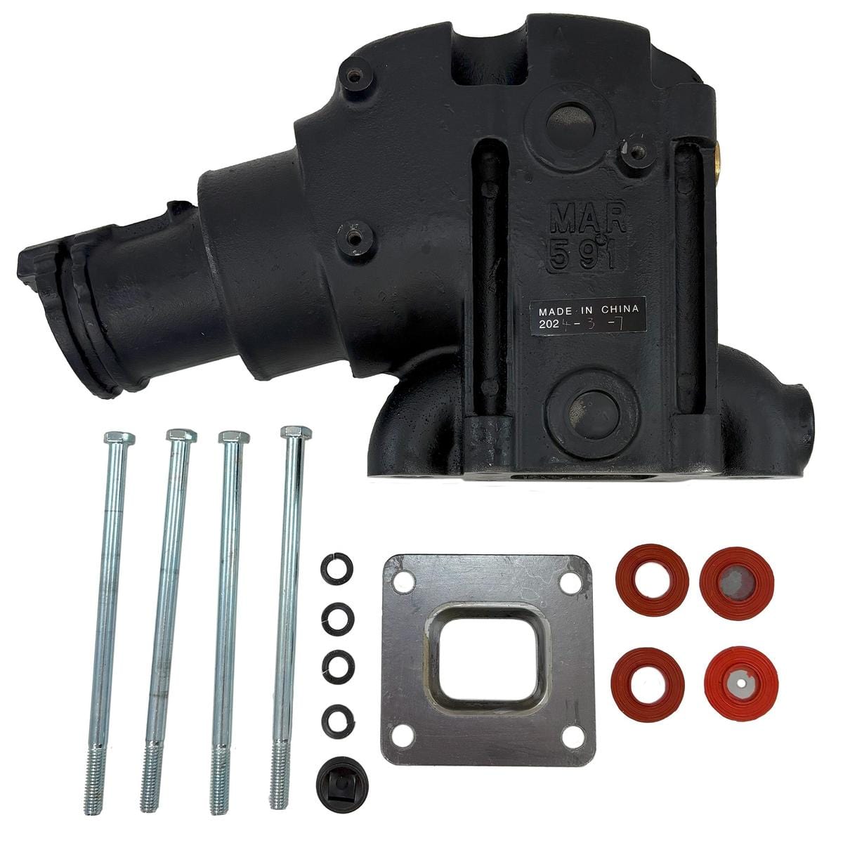 Recmar Qualifies for Free Shipping Recmar 14-Degree Mercruiser Dry Joint Exhaust Elbow Kit #MAR591