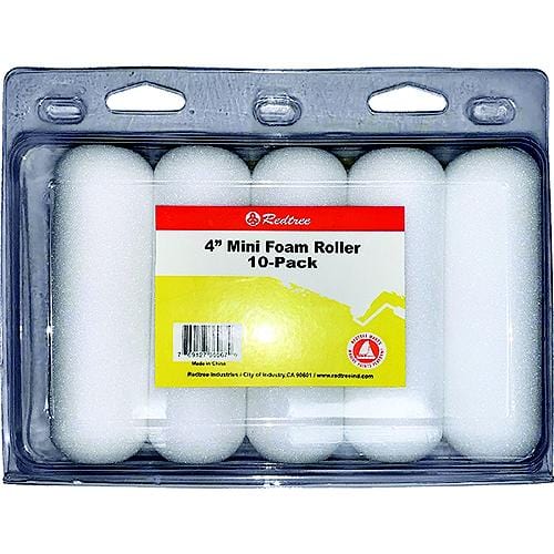 Redtree Industries Qualifies for Free Shipping Redtree 4" Mini Foam Roller Foam 10-pk #36067