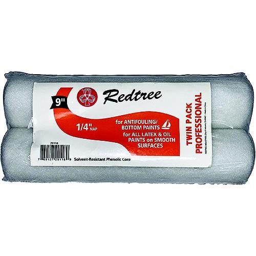 Redtree Industries Qualifies for Free Shipping Redtree 9" Roller 1/4" Nap Twin-Pack #29118
