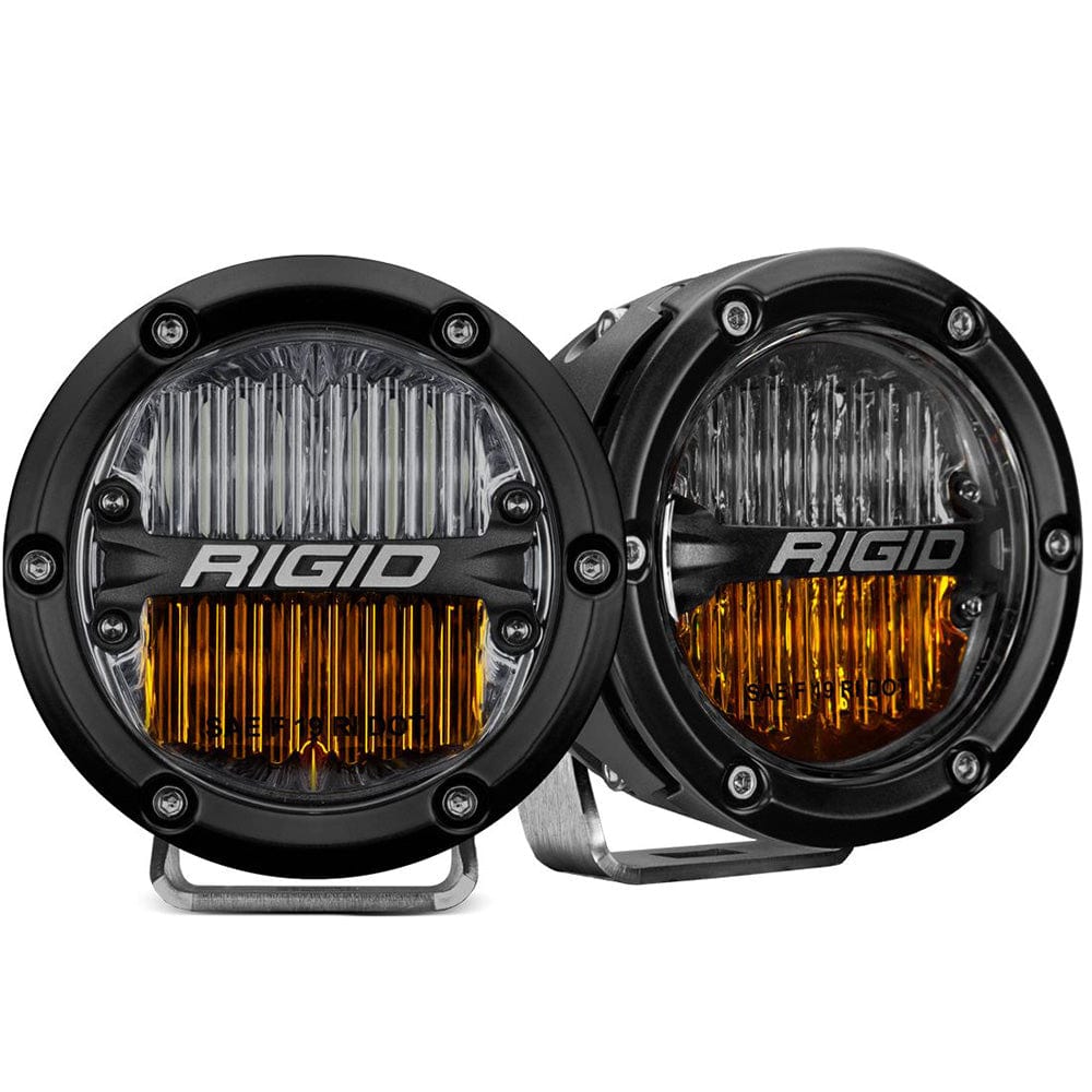 RIGID Industries Qualifies for Free Shipping RIGID 360 Series 4" SAE Fog Beam Yellow/White Pair #36122