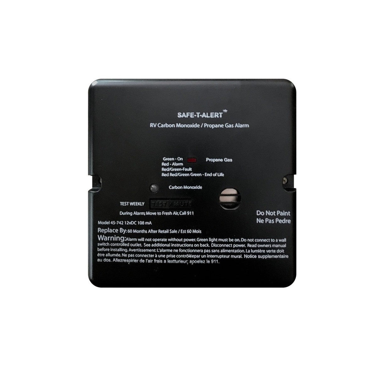 Safe-T-Alert Qualifies for Free Shipping Safe-T-Alert Alarm 12v Flush Mount LP-CO Black #70-742-P-BL