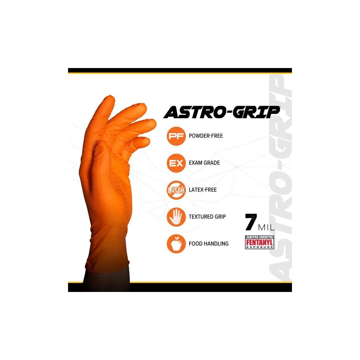 SAS Safety Qualifies for Free Shipping SAS Safety Nitrile 7mil Orange Glove L 100-Box #66473