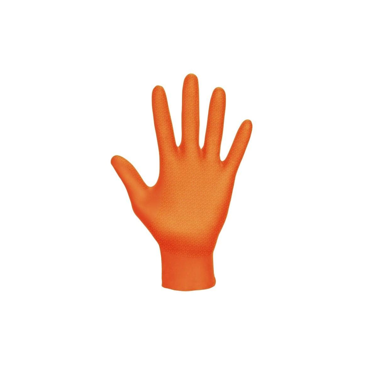 SAS Safety Qualifies for Free Shipping SAS Safety Nitrile 7mil Orange Glove L 100-Box #66473