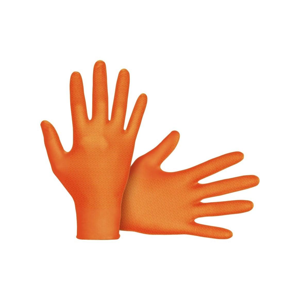 SAS Safety Qualifies for Free Shipping SAS Safety Nitrile 7mil Orange Glove L 100-Box #66473