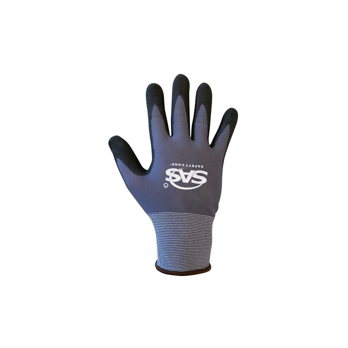 SAS Safety Qualifies for Free Shipping SAS Safety Nitrile Palm Coat Glove L Pair #640-7013
