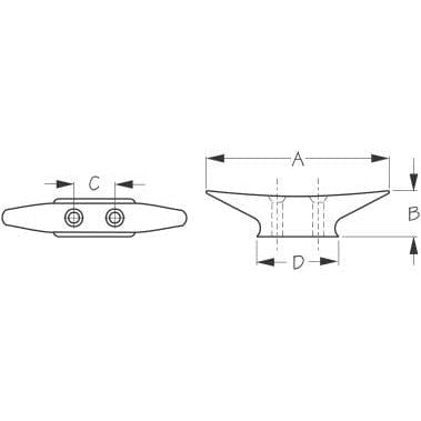 Sea-Dog Qualifies for Free Shipping Sea-Dog 4" Brass Closed Cleat #042104-1