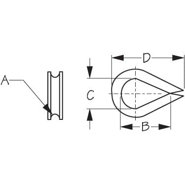 Sea-Dog Qualifies for Free Shipping Sea-Dog 5/8" Thimble #171216
