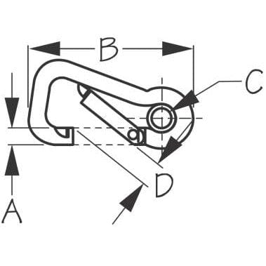 Sea-Dog Qualifies for Free Shipping Sea-Dog Asymetrical Snap with Eye #150105-1